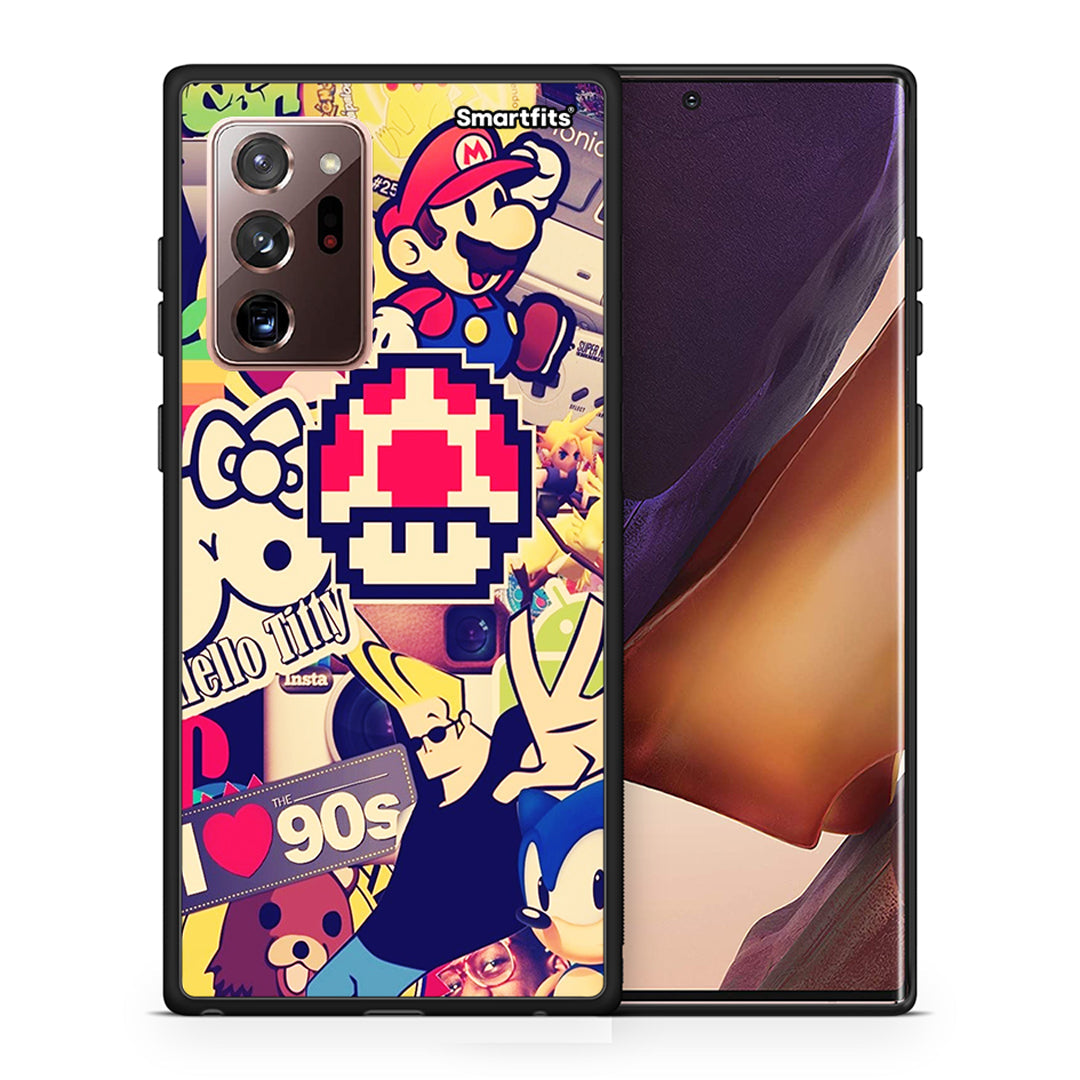 Θήκη Samsung Note 20 Ultra Love The 90s από τη Smartfits με σχέδιο στο πίσω μέρος και μαύρο περίβλημα | Samsung Note 20 Ultra Love The 90s case with colorful back and black bezels