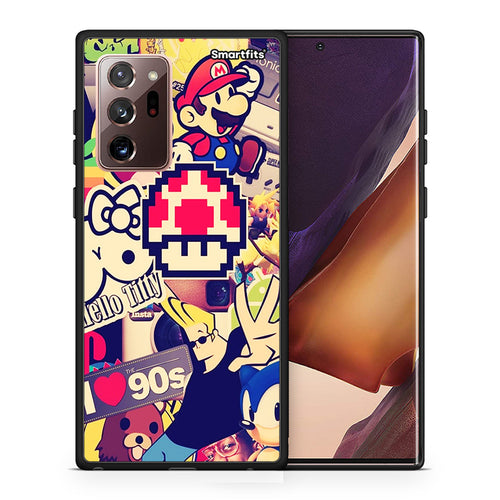 Θήκη Samsung Note 20 Ultra Love The 90s από τη Smartfits με σχέδιο στο πίσω μέρος και μαύρο περίβλημα | Samsung Note 20 Ultra Love The 90s case with colorful back and black bezels