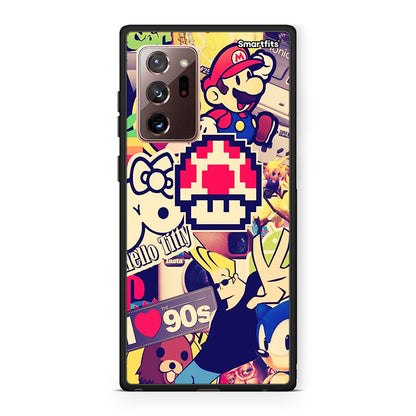 Samsung Note 20 Ultra Love The 90s θήκη από τη Smartfits με σχέδιο στο πίσω μέρος και μαύρο περίβλημα | Smartphone case with colorful back and black bezels by Smartfits