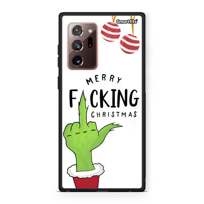 Samsung Note 20 Ultra Merry F Xmas θήκη από τη Smartfits με σχέδιο στο πίσω μέρος και μαύρο περίβλημα | Smartphone case with colorful back and black bezels by Smartfits