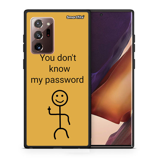 Θήκη Samsung Note 20 Ultra My Password από τη Smartfits με σχέδιο στο πίσω μέρος και μαύρο περίβλημα | Samsung Note 20 Ultra My Password case with colorful back and black bezels