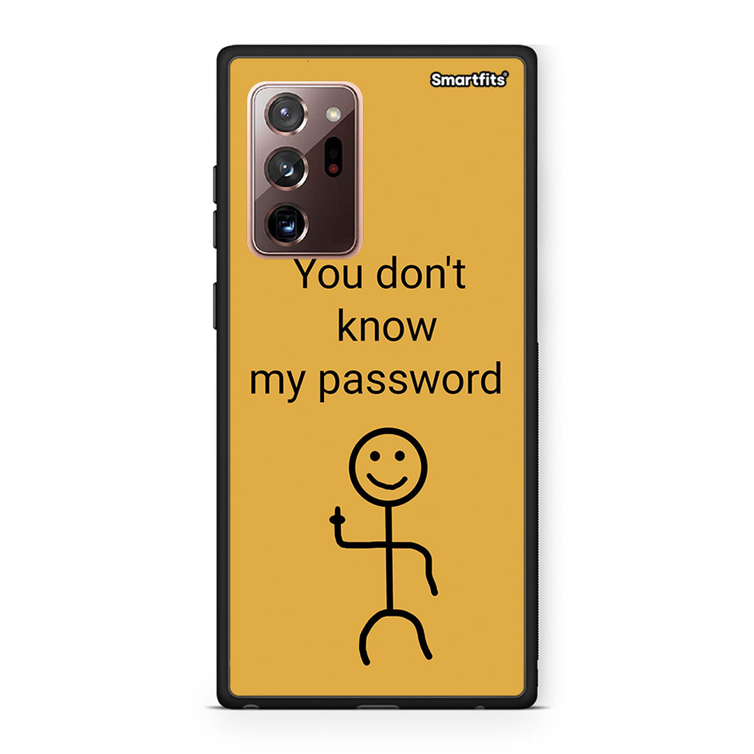 Samsung Note 20 Ultra My Password Θήκη από τη Smartfits με σχέδιο στο πίσω μέρος και μαύρο περίβλημα | Smartphone case with colorful back and black bezels by Smartfits