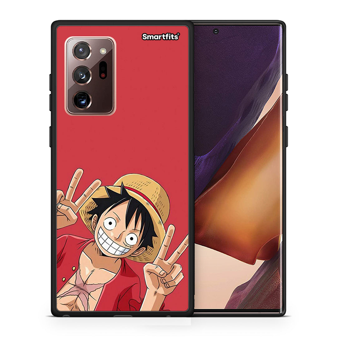 Θήκη Samsung Note 20 Ultra Pirate Luffy από τη Smartfits με σχέδιο στο πίσω μέρος και μαύρο περίβλημα | Samsung Note 20 Ultra Pirate Luffy case with colorful back and black bezels