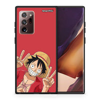 Thumbnail for Θήκη Samsung Note 20 Ultra Pirate Luffy από τη Smartfits με σχέδιο στο πίσω μέρος και μαύρο περίβλημα | Samsung Note 20 Ultra Pirate Luffy case with colorful back and black bezels