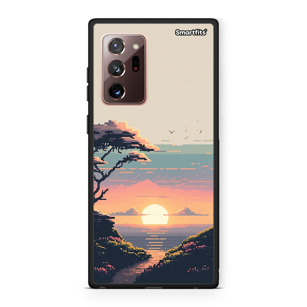 Samsung Note 20 Ultra Pixel Sunset Θήκη από τη Smartfits με σχέδιο στο πίσω μέρος και μαύρο περίβλημα | Smartphone case with colorful back and black bezels by Smartfits