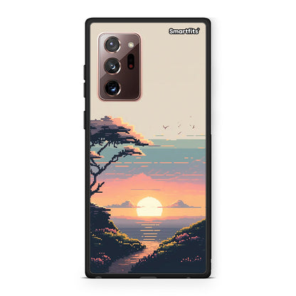 Samsung Note 20 Ultra Pixel Sunset Θήκη από τη Smartfits με σχέδιο στο πίσω μέρος και μαύρο περίβλημα | Smartphone case with colorful back and black bezels by Smartfits
