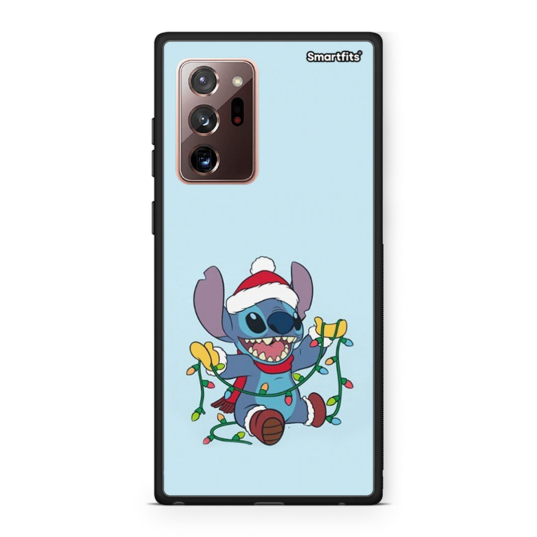 Samsung Note 20 Ultra Santa Stich θήκη από τη Smartfits με σχέδιο στο πίσω μέρος και μαύρο περίβλημα | Smartphone case with colorful back and black bezels by Smartfits