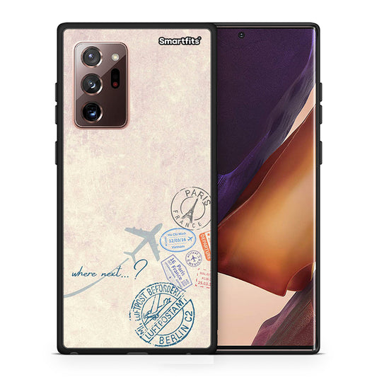 Θήκη Samsung Note 20 Ultra Where Next από τη Smartfits με σχέδιο στο πίσω μέρος και μαύρο περίβλημα | Samsung Note 20 Ultra Where Next case with colorful back and black bezels
