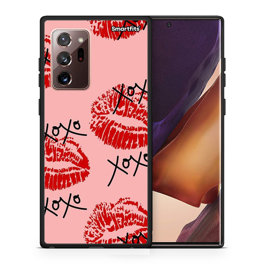 Θήκη Samsung Note 20 Ultra XOXO Lips από τη Smartfits με σχέδιο στο πίσω μέρος και μαύρο περίβλημα | Samsung Note 20 Ultra XOXO Lips case with colorful back and black bezels