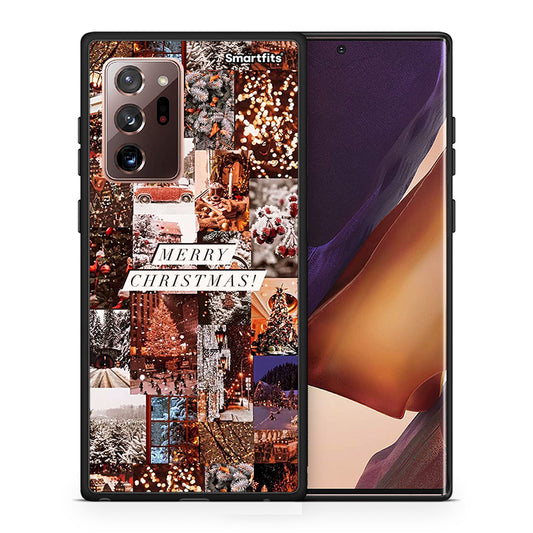 Θήκη Samsung Note 20 Ultra Xmas Collage από τη Smartfits με σχέδιο στο πίσω μέρος και μαύρο περίβλημα | Samsung Note 20 Ultra Xmas Collage case with colorful back and black bezels