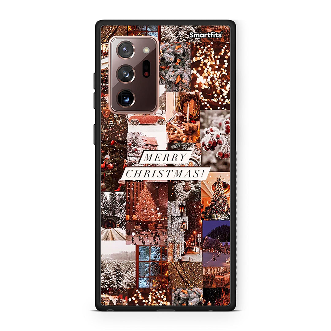 Samsung Note 20 Ultra Xmas Collage θήκη από τη Smartfits με σχέδιο στο πίσω μέρος και μαύρο περίβλημα | Smartphone case with colorful back and black bezels by Smartfits