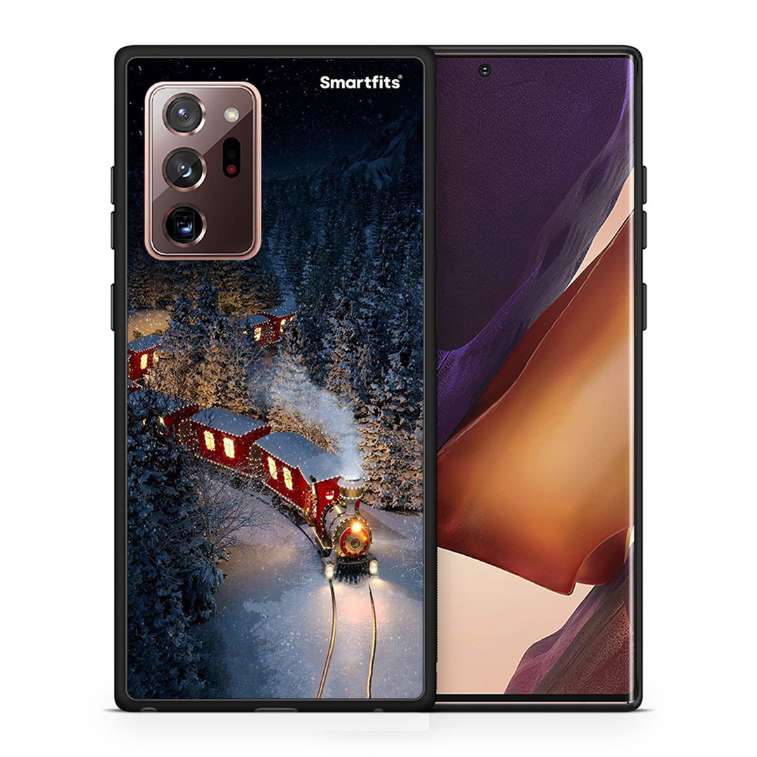 Θήκη Samsung Note 20 Ultra Xmas Train από τη Smartfits με σχέδιο στο πίσω μέρος και μαύρο περίβλημα | Samsung Note 20 Ultra Xmas Train case with colorful back and black bezels