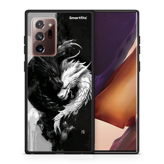 Θήκη Samsung Note 20 Ultra Yin Yang από τη Smartfits με σχέδιο στο πίσω μέρος και μαύρο περίβλημα | Samsung Note 20 Ultra Yin Yang case with colorful back and black bezels
