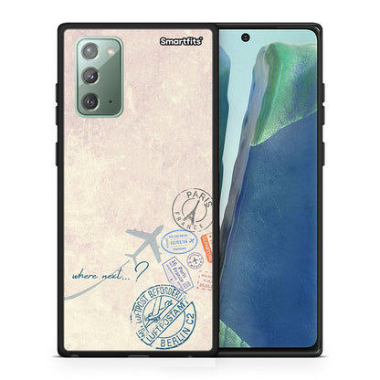 Θήκη Samsung Note 20 Where Next από τη Smartfits με σχέδιο στο πίσω μέρος και μαύρο περίβλημα | Samsung Note 20 Where Next case with colorful back and black bezels