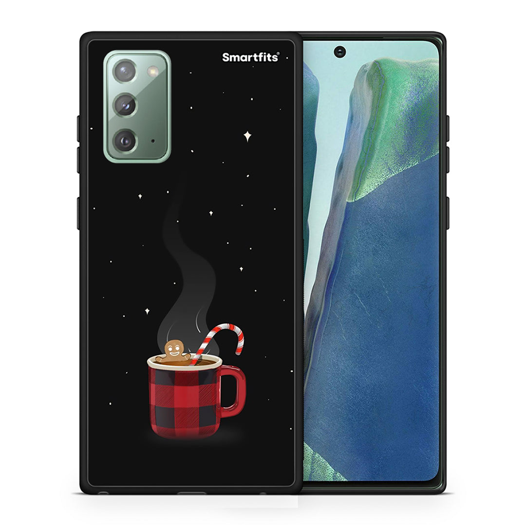 Θήκη Samsung Note 20 Xmas Bathing από τη Smartfits με σχέδιο στο πίσω μέρος και μαύρο περίβλημα | Samsung Note 20 Xmas Bathing case with colorful back and black bezels