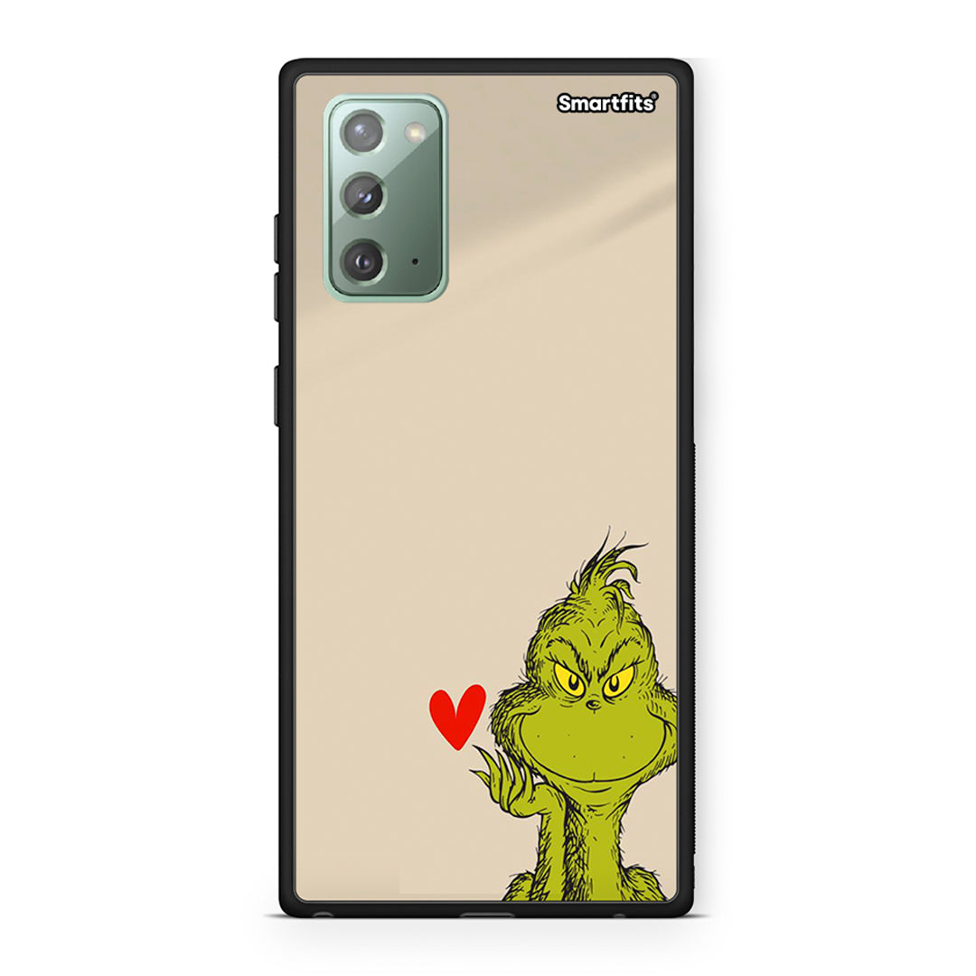 Samsung Note 20 Xmas Grinch θήκη από τη Smartfits με σχέδιο στο πίσω μέρος και μαύρο περίβλημα | Smartphone case with colorful back and black bezels by Smartfits