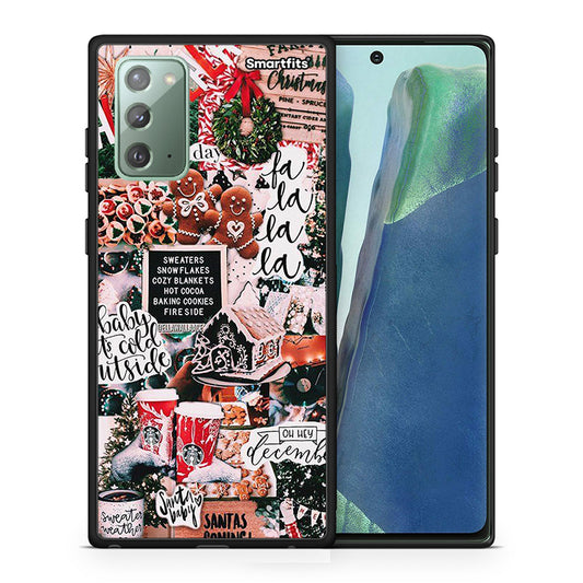 Θήκη Samsung Note 20 Xmas Habbits από τη Smartfits με σχέδιο στο πίσω μέρος και μαύρο περίβλημα | Samsung Note 20 Xmas Habbits case with colorful back and black bezels