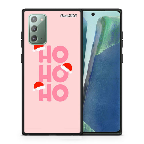 Θήκη Samsung Note 20 Xmas Ho Ho Ho από τη Smartfits με σχέδιο στο πίσω μέρος και μαύρο περίβλημα | Samsung Note 20 Xmas Ho Ho Ho case with colorful back and black bezels
