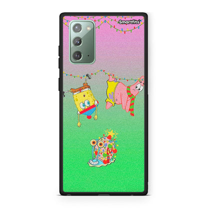 Samsung Note 20 Xmas Lights θήκη από τη Smartfits με σχέδιο στο πίσω μέρος και μαύρο περίβλημα | Smartphone case with colorful back and black bezels by Smartfits
