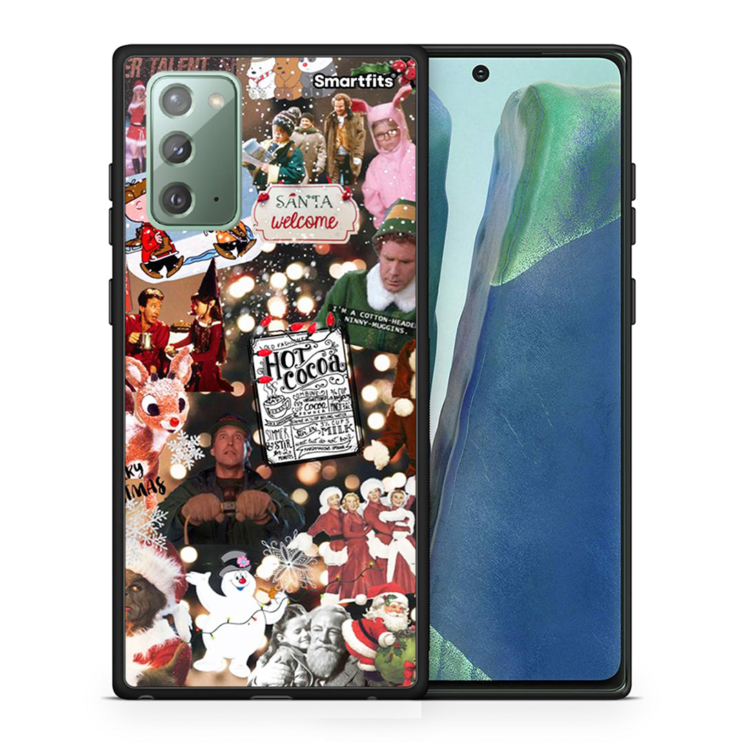 Θήκη Samsung Note 20 Xmas Movies από τη Smartfits με σχέδιο στο πίσω μέρος και μαύρο περίβλημα | Samsung Note 20 Xmas Movies case with colorful back and black bezels