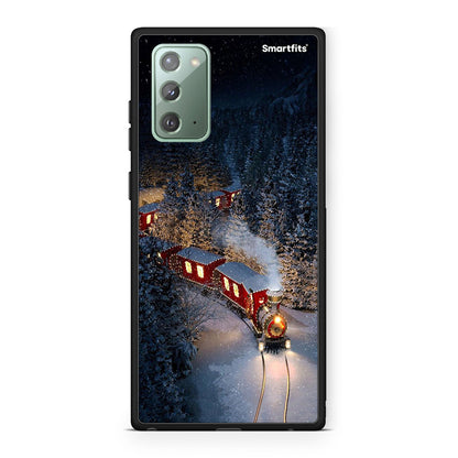 Samsung Note 20 Xmas Train θήκη από τη Smartfits με σχέδιο στο πίσω μέρος και μαύρο περίβλημα | Smartphone case with colorful back and black bezels by Smartfits
