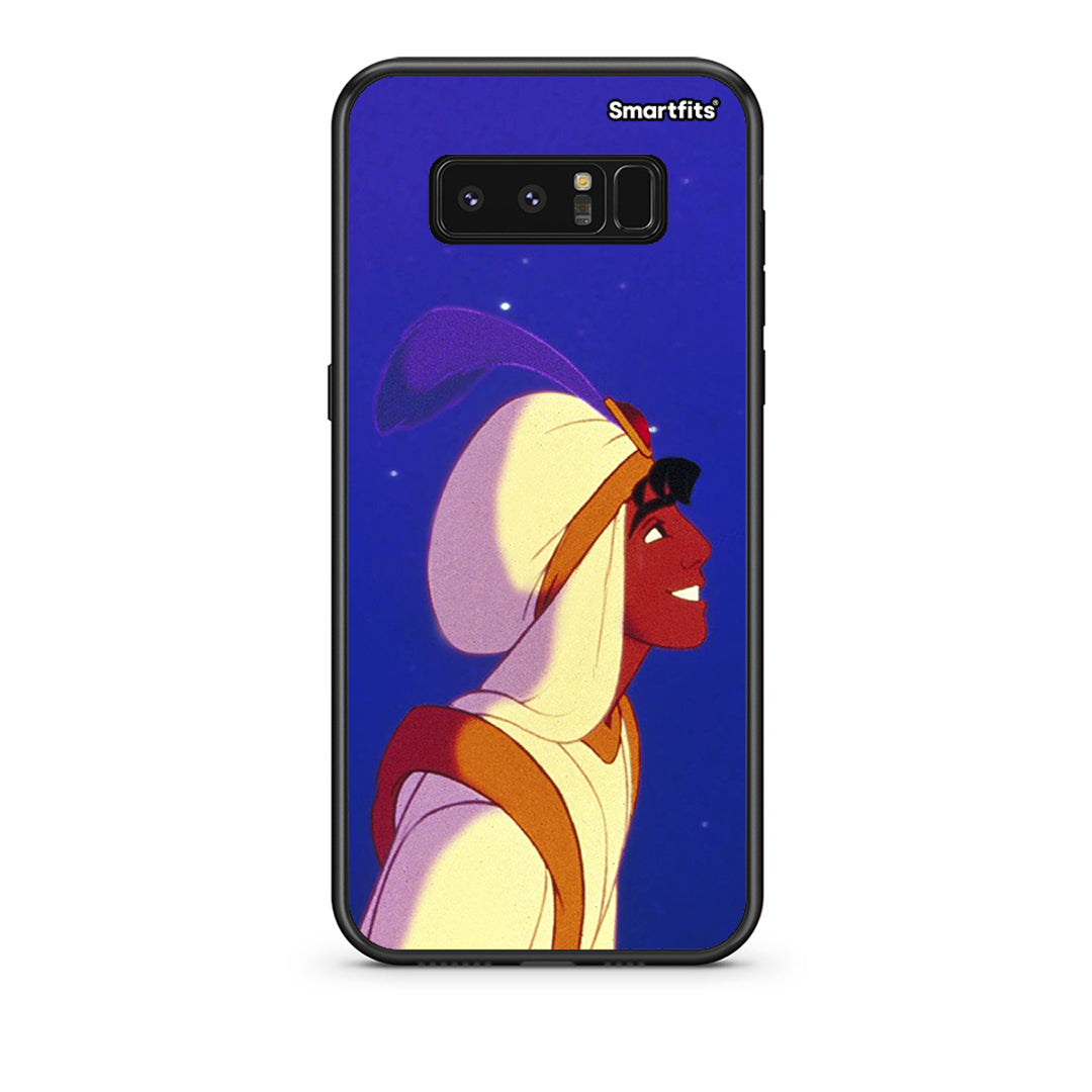samsung note 8 Alladin And Jasmine Love 1 θήκη από τη Smartfits με σχέδιο στο πίσω μέρος και μαύρο περίβλημα | Smartphone case with colorful back and black bezels by Smartfits
