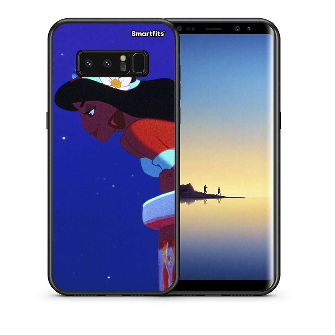 Θήκη Samsung Note 8 Alladin And Jasmine Love 2 από τη Smartfits με σχέδιο στο πίσω μέρος και μαύρο περίβλημα | Samsung Note 8 Alladin And Jasmine Love 2 case with colorful back and black bezels