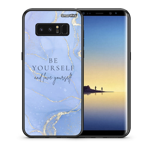 Θήκη Samsung Note 8 Be Yourself από τη Smartfits με σχέδιο στο πίσω μέρος και μαύρο περίβλημα | Samsung Note 8 Be Yourself case with colorful back and black bezels
