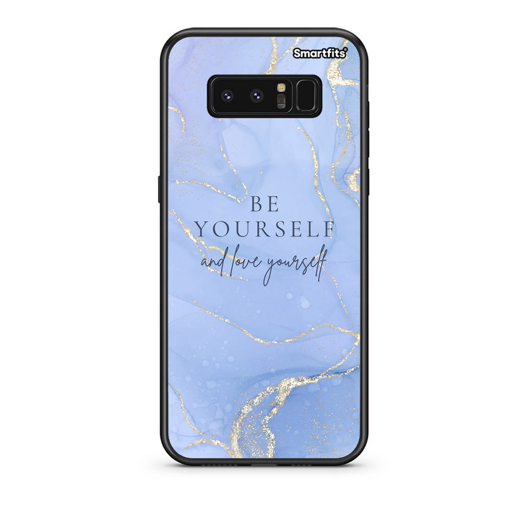 samsung note 8 Be Yourself θήκη από τη Smartfits με σχέδιο στο πίσω μέρος και μαύρο περίβλημα | Smartphone case with colorful back and black bezels by Smartfits