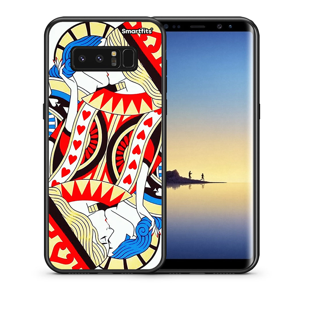 Θήκη Samsung Note 8 Card Love από τη Smartfits με σχέδιο στο πίσω μέρος και μαύρο περίβλημα | Samsung Note 8 Card Love case with colorful back and black bezels