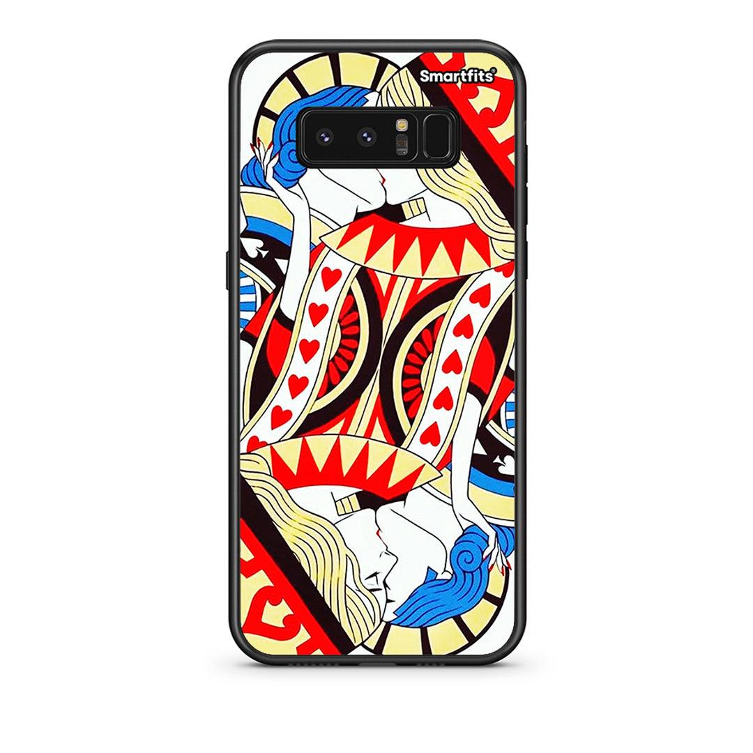 samsung note 8 Card Love θήκη από τη Smartfits με σχέδιο στο πίσω μέρος και μαύρο περίβλημα | Smartphone case with colorful back and black bezels by Smartfits
