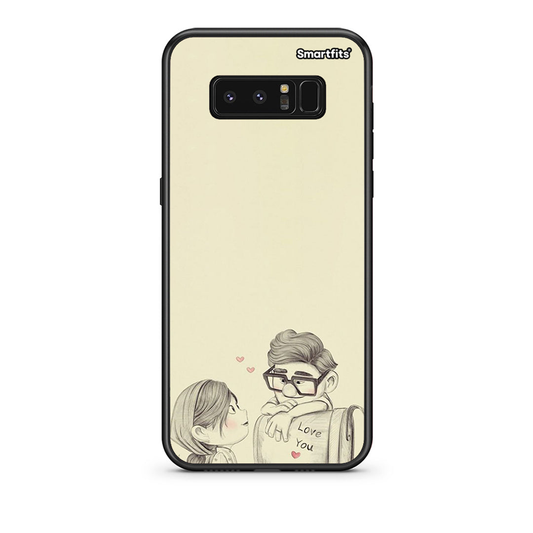 samsung note 8 Carl And Ellie θήκη από τη Smartfits με σχέδιο στο πίσω μέρος και μαύρο περίβλημα | Smartphone case with colorful back and black bezels by Smartfits