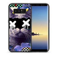 Thumbnail for Θήκη Samsung Note 8 Cat Collage από τη Smartfits με σχέδιο στο πίσω μέρος και μαύρο περίβλημα | Samsung Note 8 Cat Collage case with colorful back and black bezels