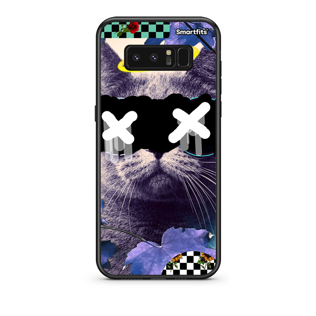 samsung note 8 Cat Collage θήκη από τη Smartfits με σχέδιο στο πίσω μέρος και μαύρο περίβλημα | Smartphone case with colorful back and black bezels by Smartfits