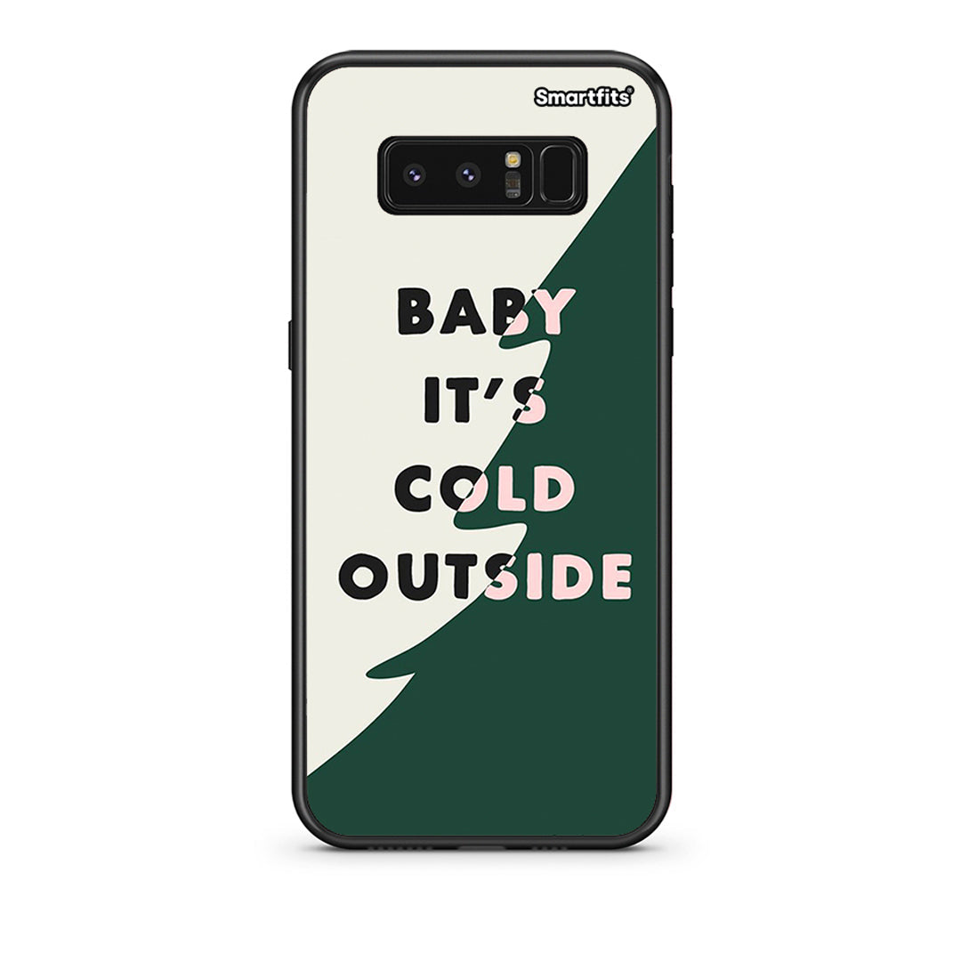 samsung note 8 Cold Outside θήκη από τη Smartfits με σχέδιο στο πίσω μέρος και μαύρο περίβλημα | Smartphone case with colorful back and black bezels by Smartfits