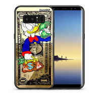 Thumbnail for Θήκη Samsung Note 8 Duck Money από τη Smartfits με σχέδιο στο πίσω μέρος και μαύρο περίβλημα | Samsung Note 8 Duck Money case with colorful back and black bezels