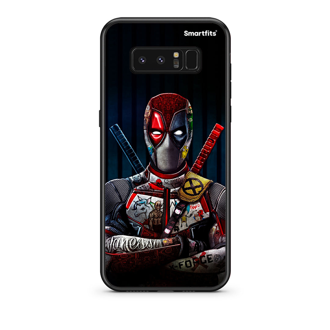 samsung note 8 Funny Guy θήκη από τη Smartfits με σχέδιο στο πίσω μέρος και μαύρο περίβλημα | Smartphone case with colorful back and black bezels by Smartfits