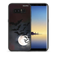 Thumbnail for Θήκη Samsung Note 8 Halloween Bat Night από τη Smartfits με σχέδιο στο πίσω μέρος και μαύρο περίβλημα | Samsung Note 8 Halloween Bat Night case with colorful back and black bezels