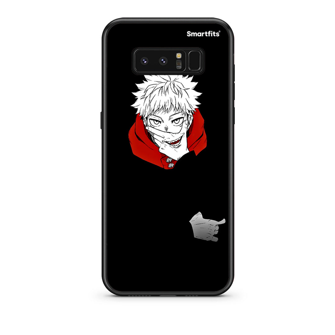 samsung note 8 Itadori Anime θήκη από τη Smartfits με σχέδιο στο πίσω μέρος και μαύρο περίβλημα | Smartphone case with colorful back and black bezels by Smartfits