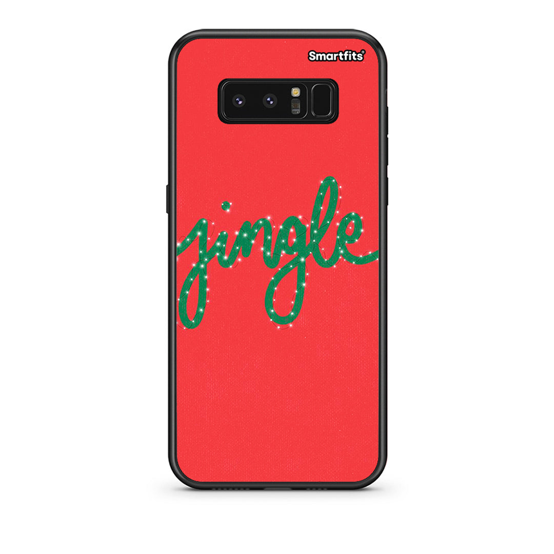 samsung note 8 Jingle Xmas θήκη από τη Smartfits με σχέδιο στο πίσω μέρος και μαύρο περίβλημα | Smartphone case with colorful back and black bezels by Smartfits