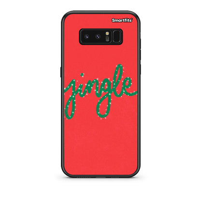 samsung note 8 Jingle Xmas θήκη από τη Smartfits με σχέδιο στο πίσω μέρος και μαύρο περίβλημα | Smartphone case with colorful back and black bezels by Smartfits