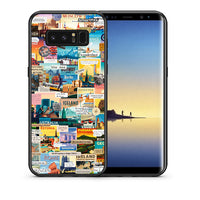 Thumbnail for Θήκη Samsung Note 8 Live To Travel από τη Smartfits με σχέδιο στο πίσω μέρος και μαύρο περίβλημα | Samsung Note 8 Live To Travel case with colorful back and black bezels