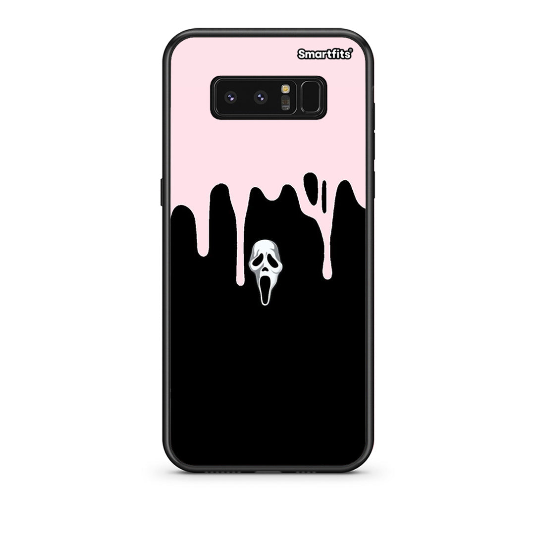 samsung note 8 Melting Halloween Mask Θήκη από τη Smartfits με σχέδιο στο πίσω μέρος και μαύρο περίβλημα | Smartphone case with colorful back and black bezels by Smartfits