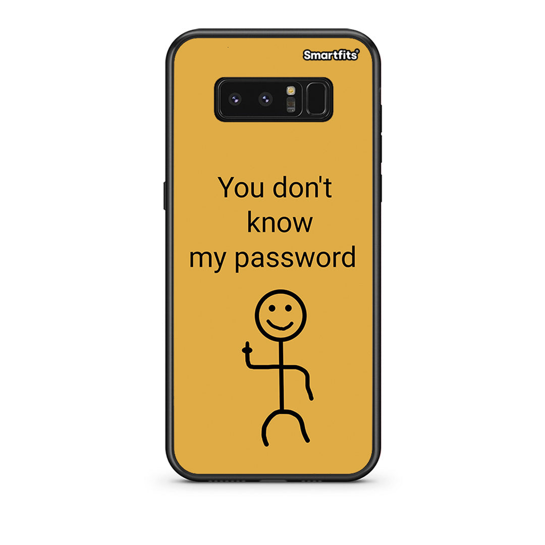 samsung note 8 My Password Θήκη από τη Smartfits με σχέδιο στο πίσω μέρος και μαύρο περίβλημα | Smartphone case with colorful back and black bezels by Smartfits