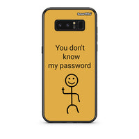 Thumbnail for samsung note 8 My Password Θήκη από τη Smartfits με σχέδιο στο πίσω μέρος και μαύρο περίβλημα | Smartphone case with colorful back and black bezels by Smartfits