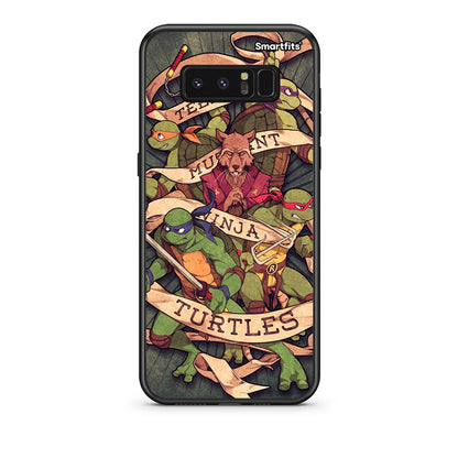samsung note 8 Ninja Turtles θήκη από τη Smartfits με σχέδιο στο πίσω μέρος και μαύρο περίβλημα | Smartphone case with colorful back and black bezels by Smartfits