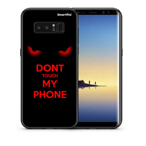 Θήκη Samsung Note 8 Touch My Phone από τη Smartfits με σχέδιο στο πίσω μέρος και μαύρο περίβλημα | Samsung Note 8 Touch My Phone case with colorful back and black bezels