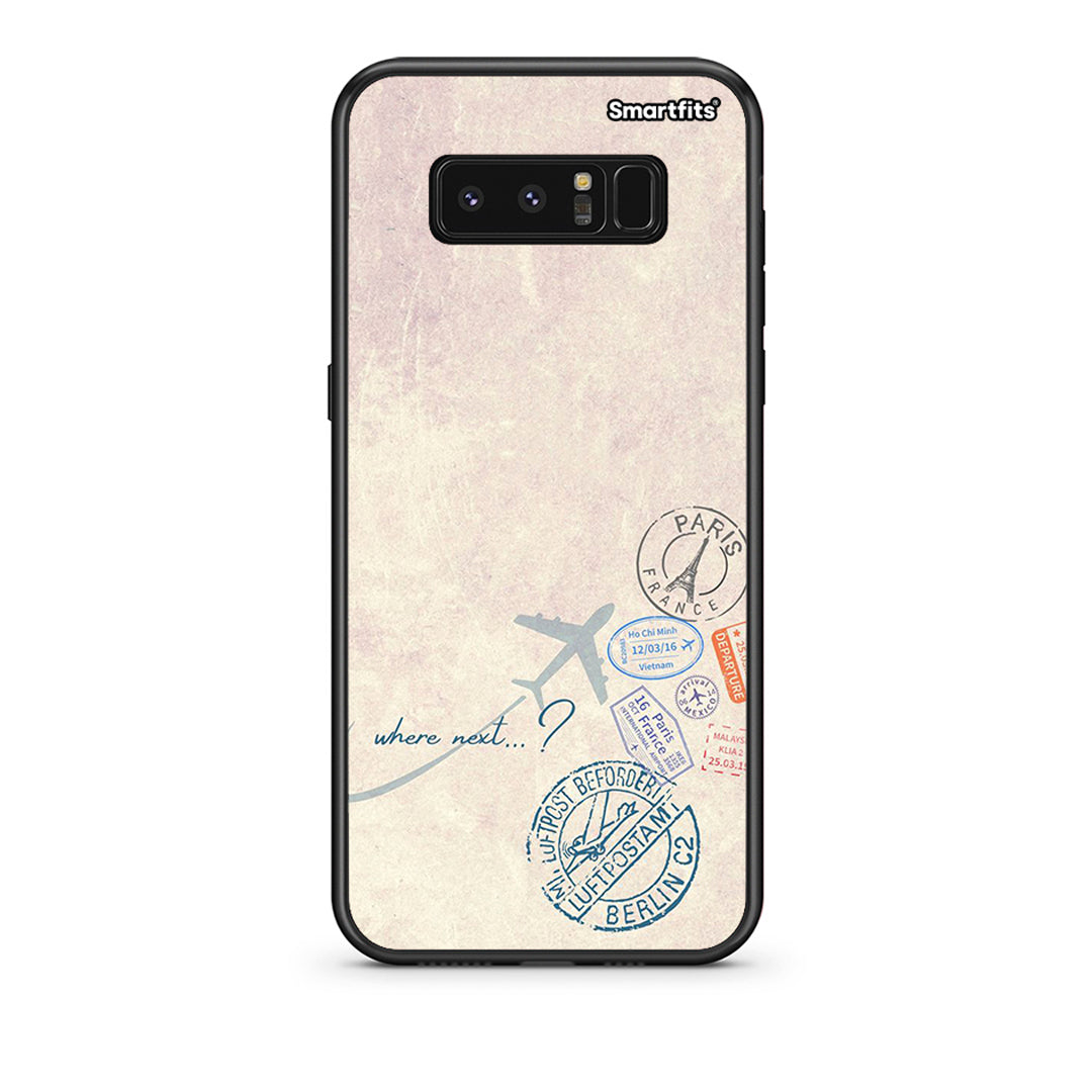 samsung note 8 Where Next Θήκη από τη Smartfits με σχέδιο στο πίσω μέρος και μαύρο περίβλημα | Smartphone case with colorful back and black bezels by Smartfits