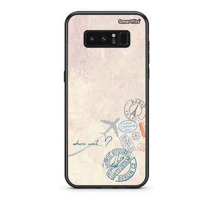 samsung note 8 Where Next Θήκη από τη Smartfits με σχέδιο στο πίσω μέρος και μαύρο περίβλημα | Smartphone case with colorful back and black bezels by Smartfits