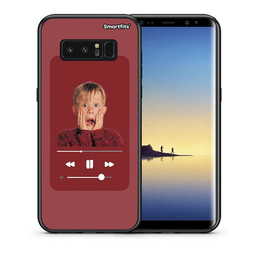 Θήκη Samsung Note 8 Xmas Alone Music από τη Smartfits με σχέδιο στο πίσω μέρος και μαύρο περίβλημα | Samsung Note 8 Xmas Alone Music case with colorful back and black bezels